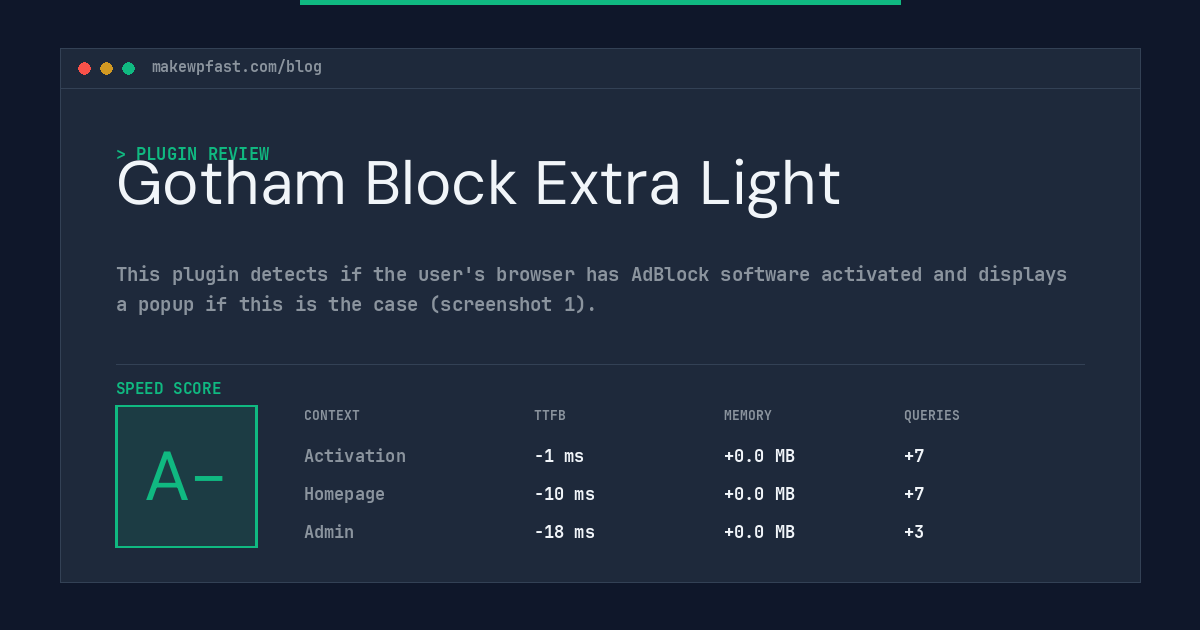 Gotham Block Extra Light - MakeWPFast