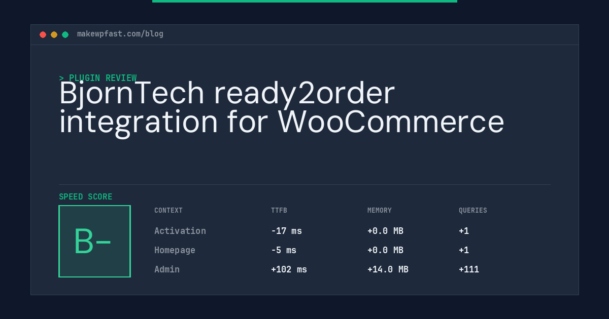 BjornTech ready2order integration for WooCommerce - MakeWPFast