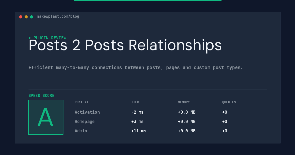 Posts 2 Posts Relationships - MakeWPFast