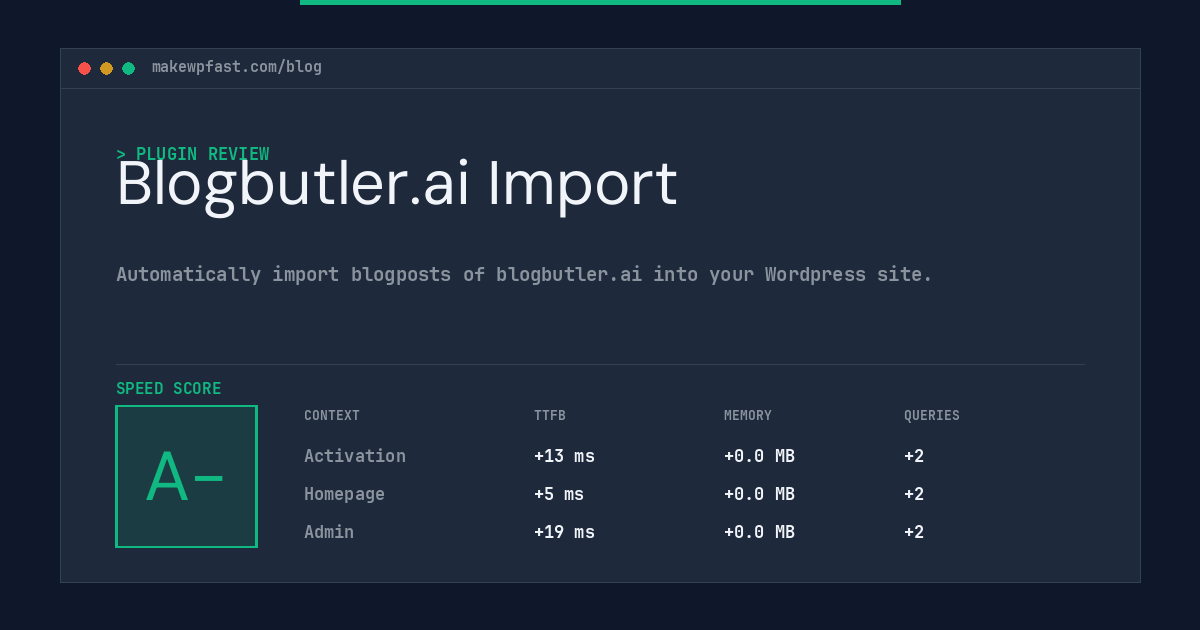 Blogbutler.ai Import - MakeWPFast