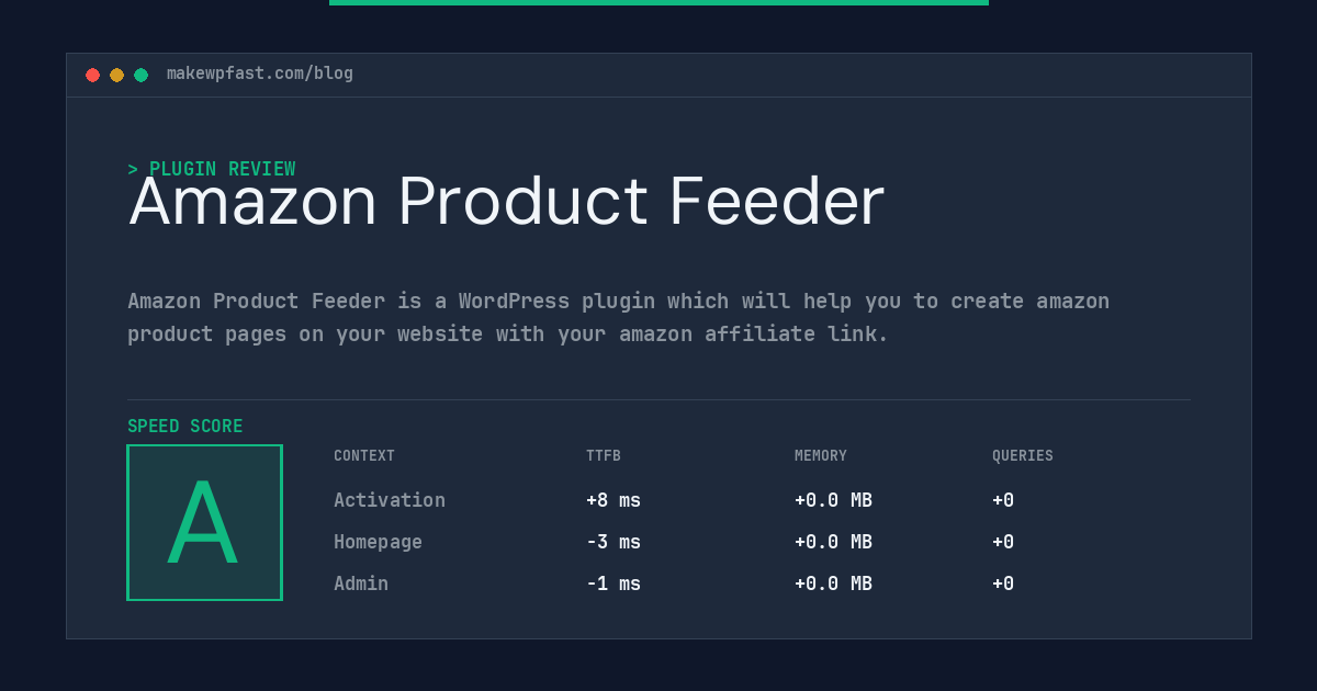 Amazon Product Feeder - MakeWPFast