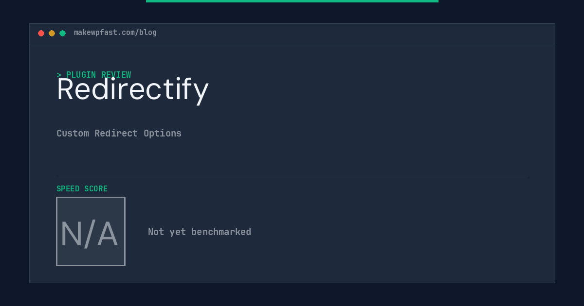 Redirectify - MakeWPFast