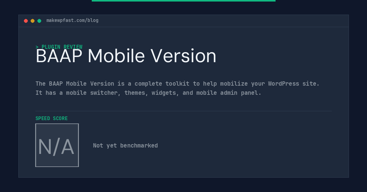 BAAP Mobile Version - MakeWPFast