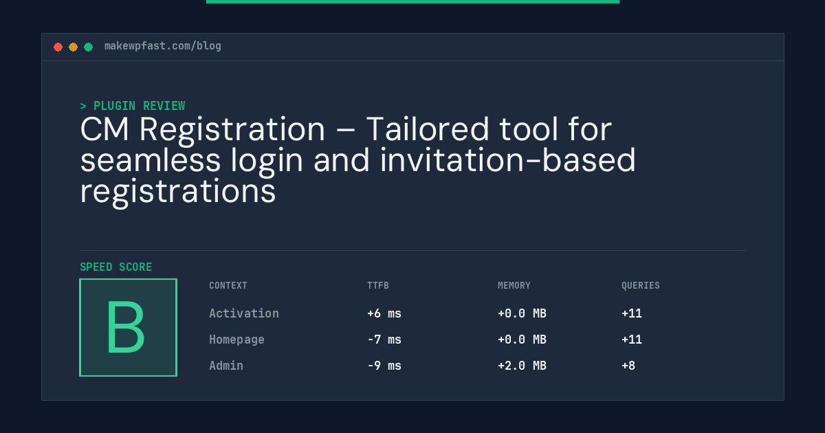 CM Registration – Tailored tool for seamless login and invitation-based registrations - MakeWPFast