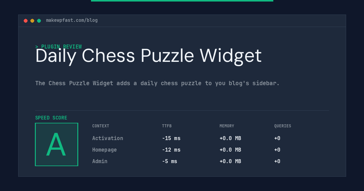 Daily Chess Puzzle Widget - MakeWPFast