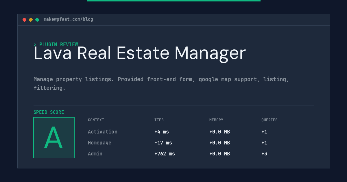 Lava Real Estate Manager - MakeWPFast