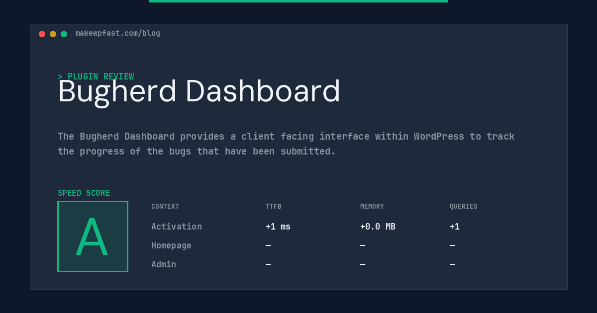 Bugherd Dashboard - MakeWPFast