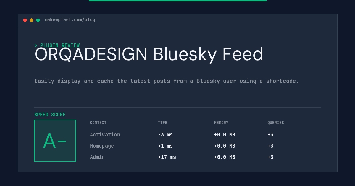 ORQADESIGN Bluesky Feed - MakeWPFast