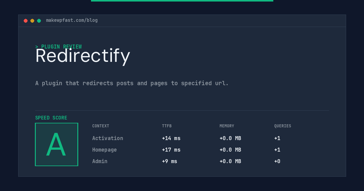 Redirectify - MakeWPFast