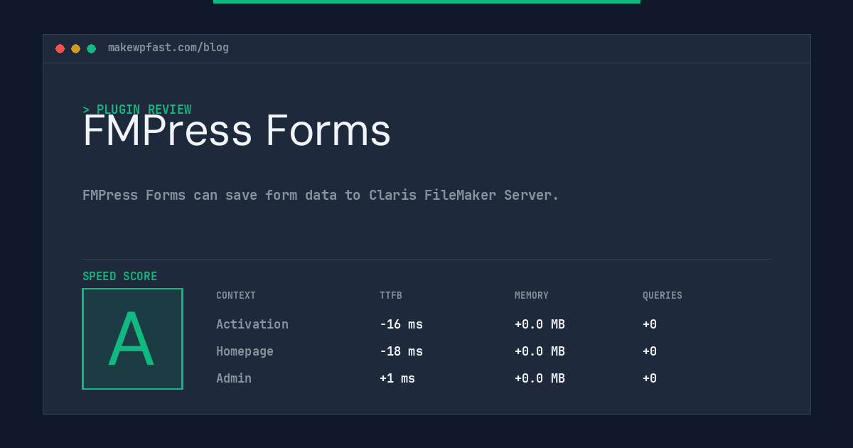FMPress Forms - MakeWPFast