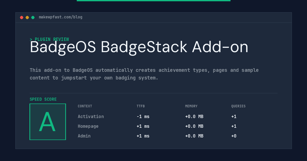 BadgeOS BadgeStack Add-on - MakeWPFast