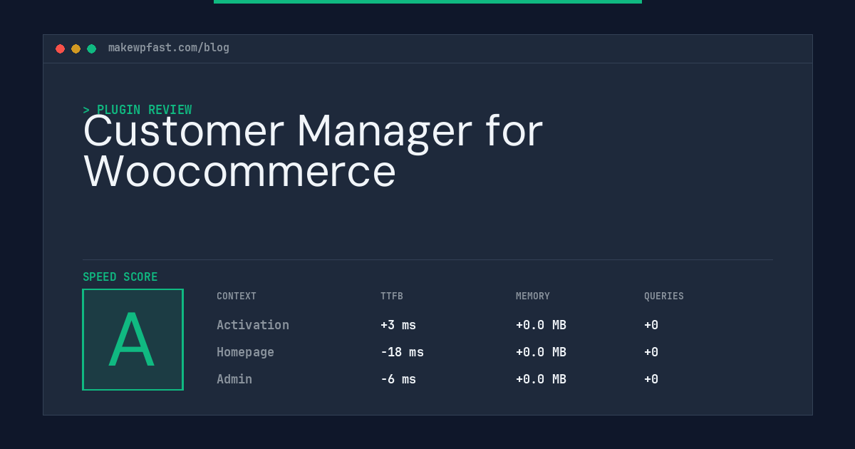 Customer Manager for Woocommerce - MakeWPFast