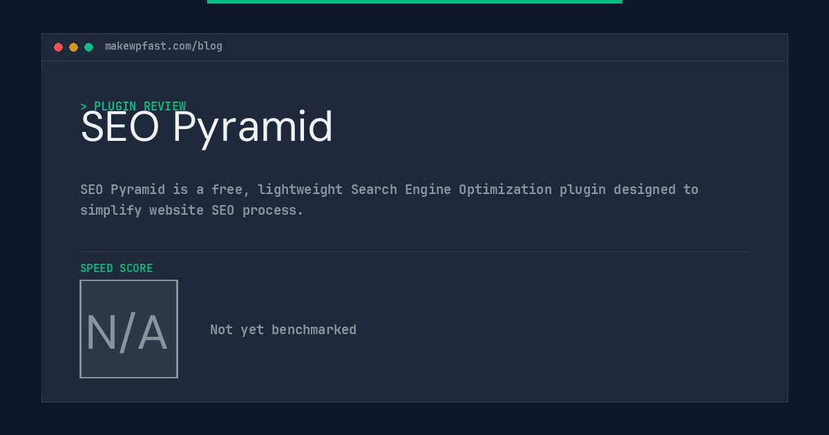 SEO Pyramid - MakeWPFast