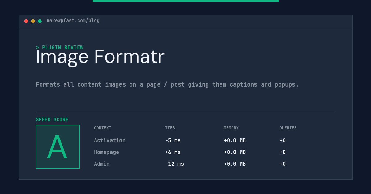 Image Formatr - MakeWPFast