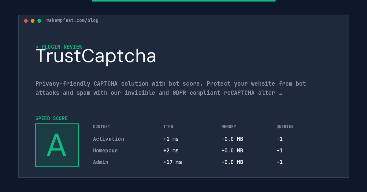 TrustCaptcha - MakeWPFast