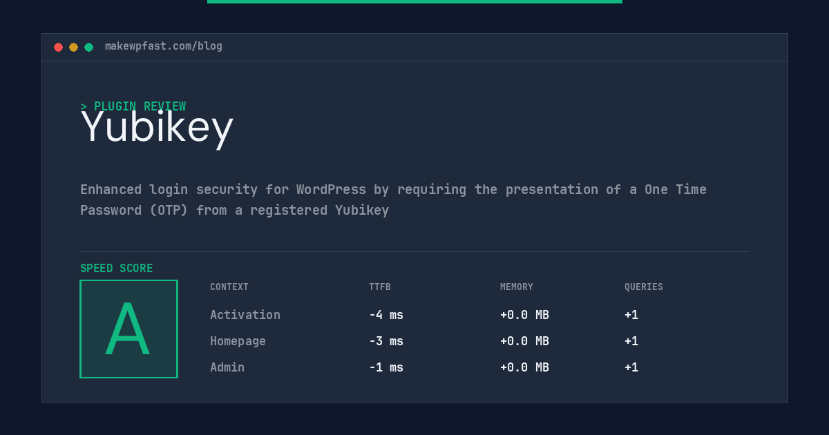 Yubikey - MakeWPFast