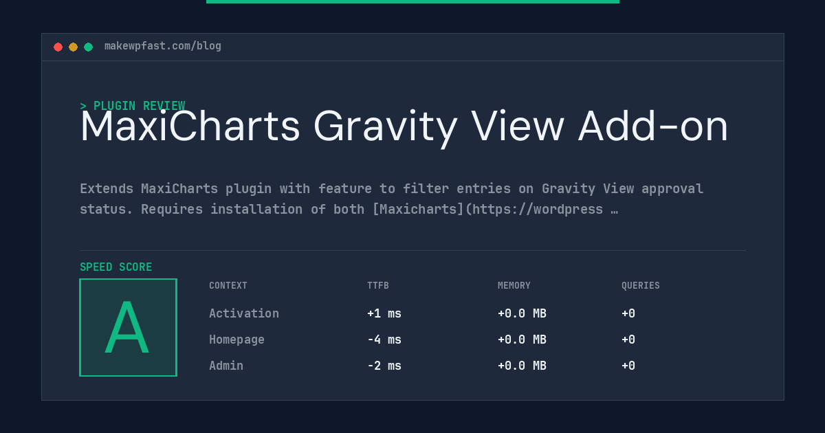 MaxiCharts Gravity View Add-on - MakeWPFast