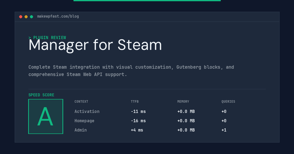 Manager for Steam - MakeWPFast