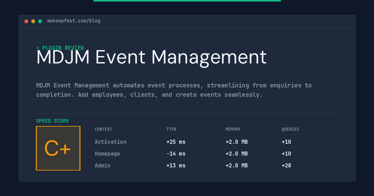 MDJM Event Management - MakeWPFast