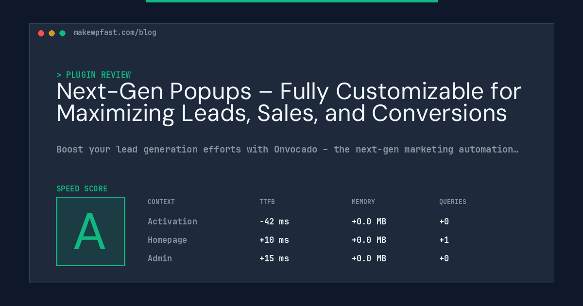 Next-Gen Popups – Fully Customizable for Maximizing Leads, Sales, and Conversions - MakeWPFast
