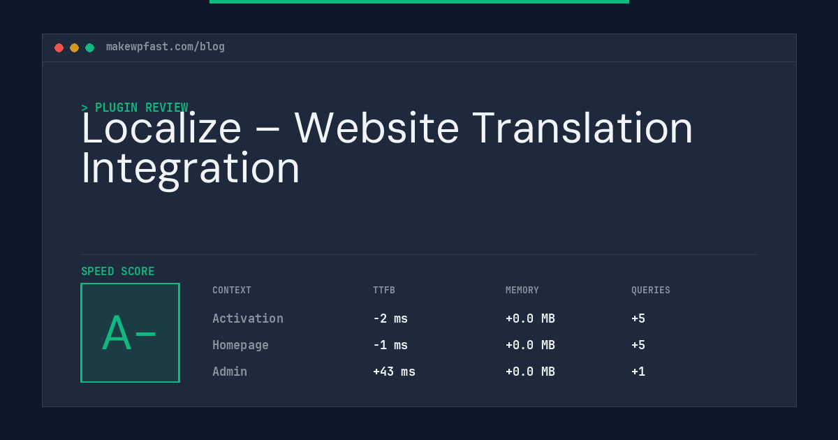 Localize – Website Translation Integration - MakeWPFast