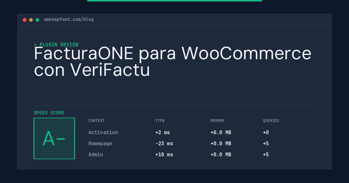FacturaONE para WooCommerce con VeriFactu - MakeWPFast