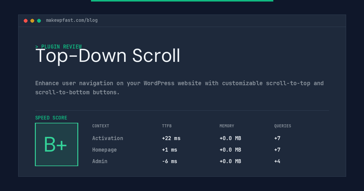 Top-Down Scroll - MakeWPFast