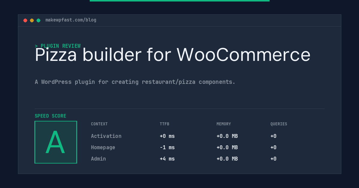 Pizza builder for WooCommerce - MakeWPFast