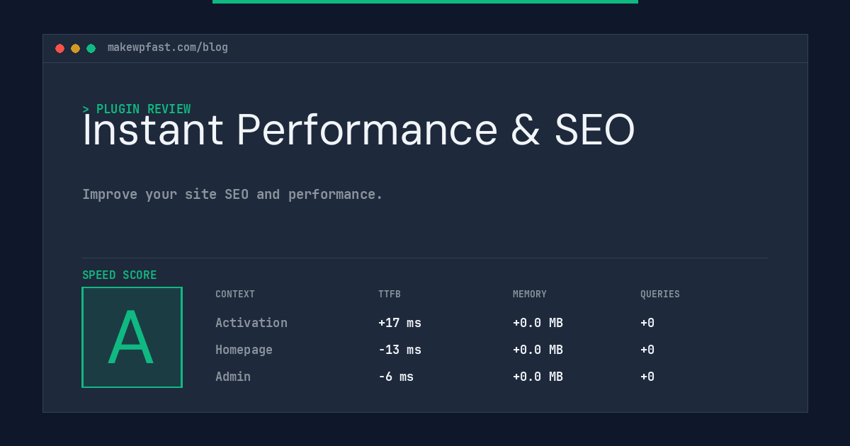 Instant Performance & SEO - MakeWPFast