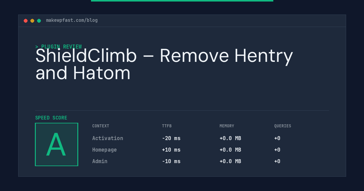 ShieldClimb – Remove Hentry and Hatom - MakeWPFast