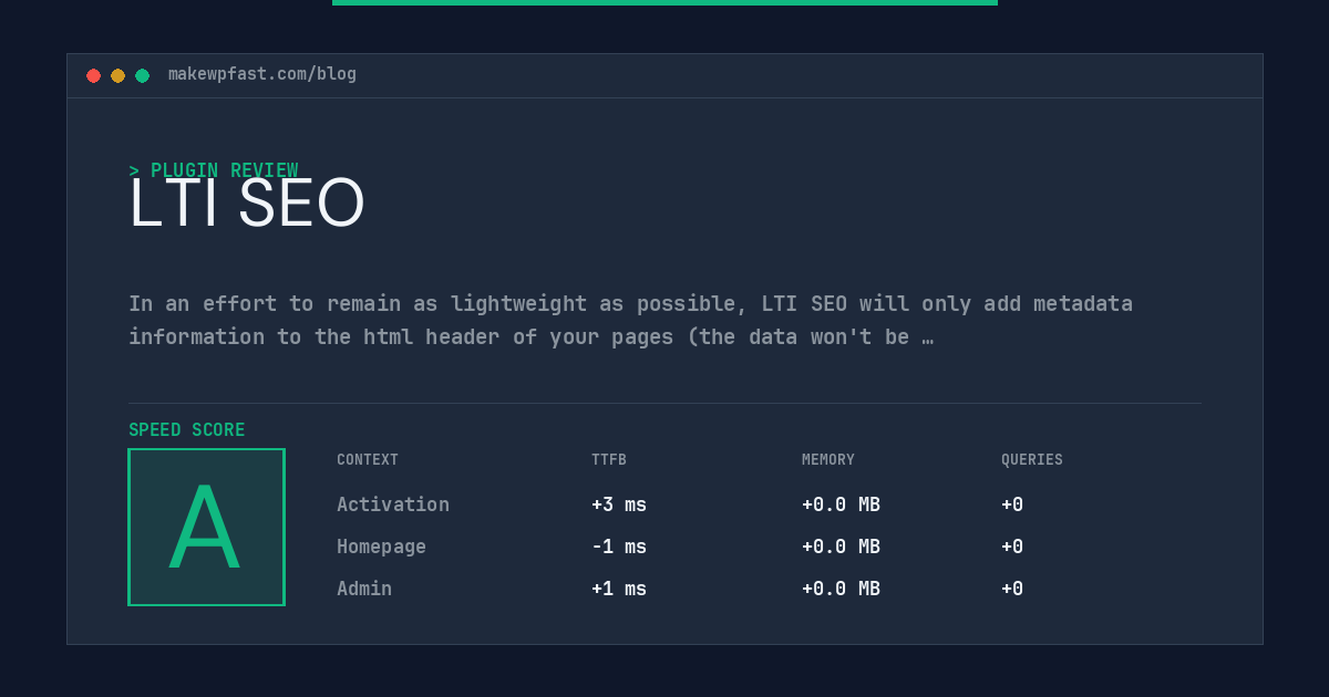 LTI SEO - MakeWPFast