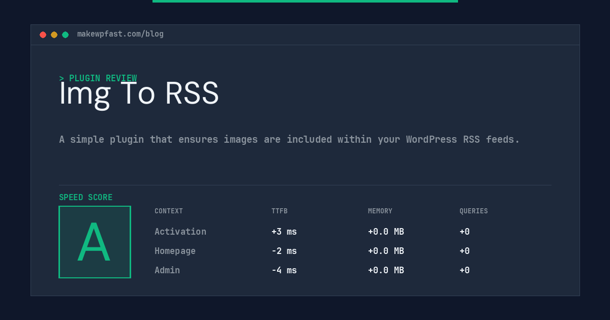 Img To RSS - MakeWPFast