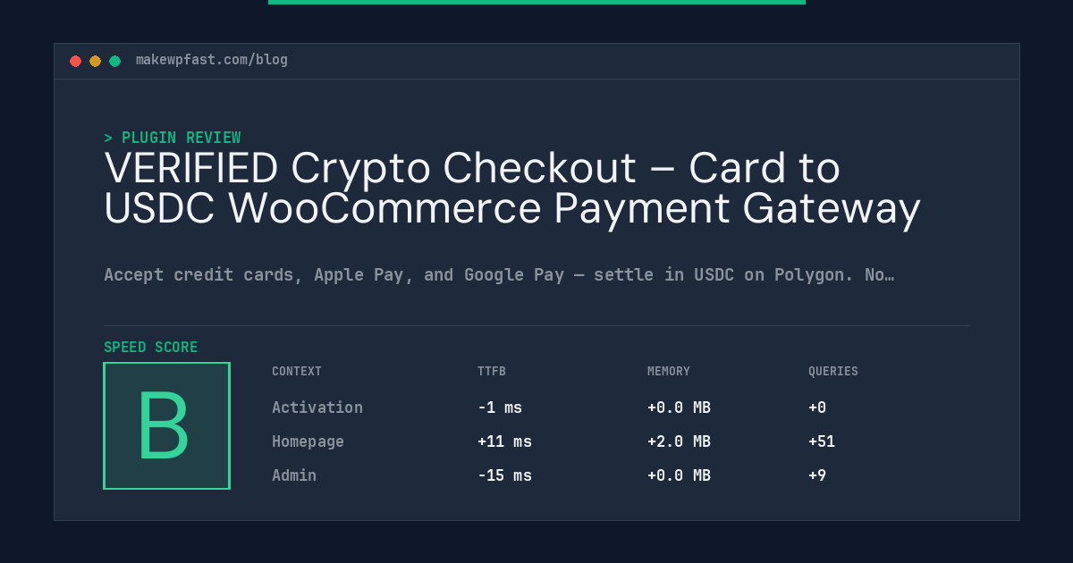 VERIFIED Crypto Checkout – Card to USDC WooCommerce Payment Gateway - MakeWPFast