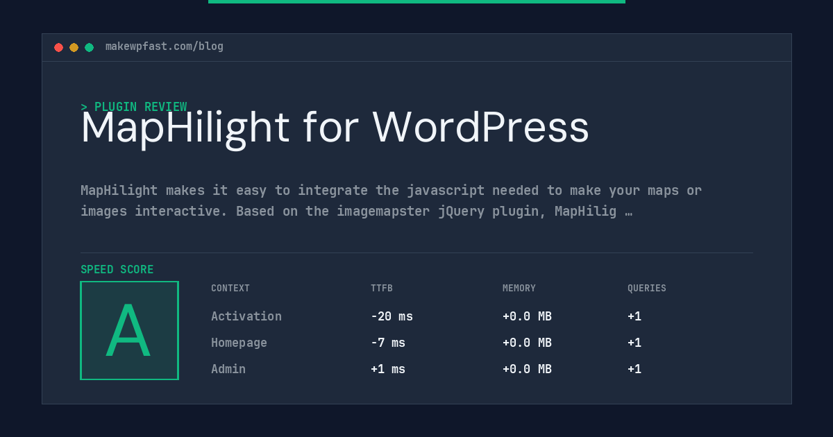 MapHilight for WordPress - MakeWPFast
