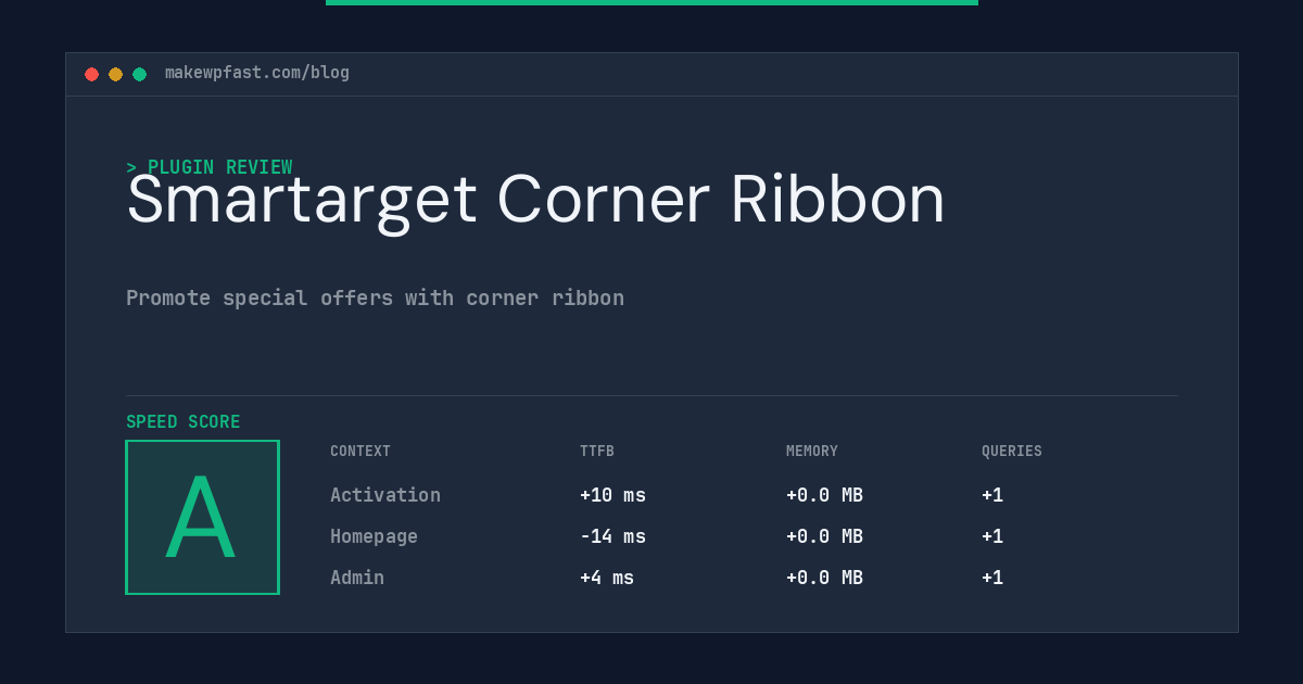 Smartarget Corner Ribbon - MakeWPFast
