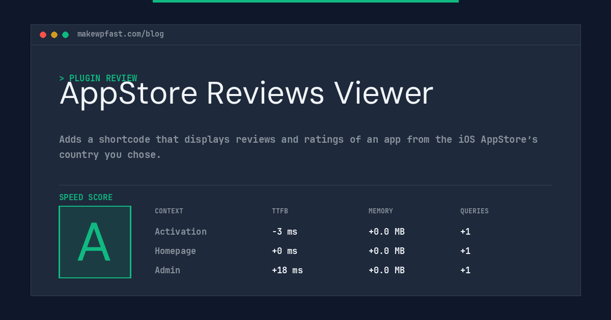 AppStore Reviews Viewer - MakeWPFast