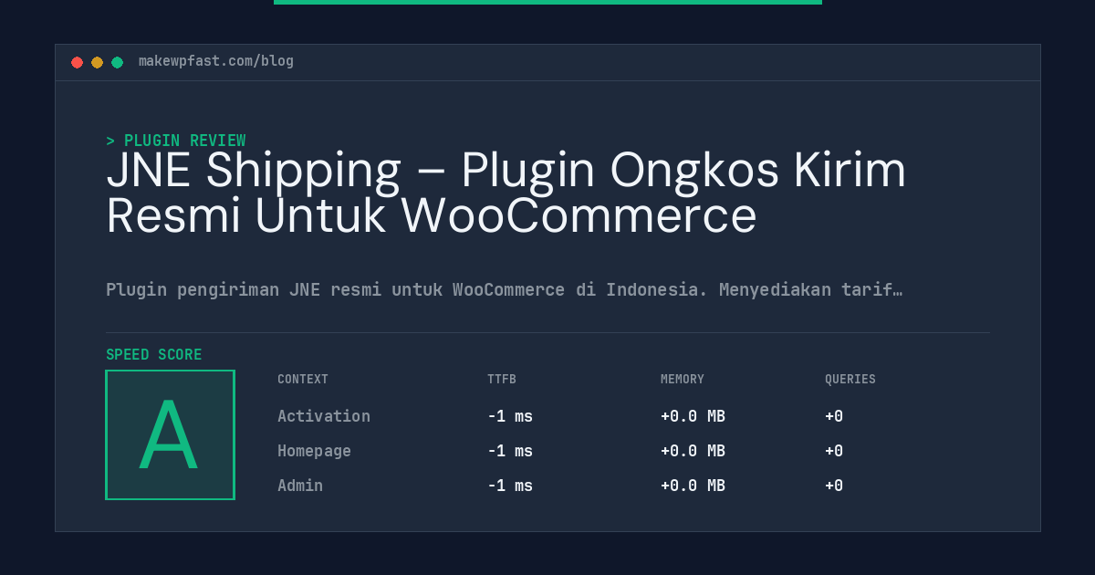 JNE Shipping – Plugin Ongkos Kirim Resmi Untuk WooCommerce - MakeWPFast