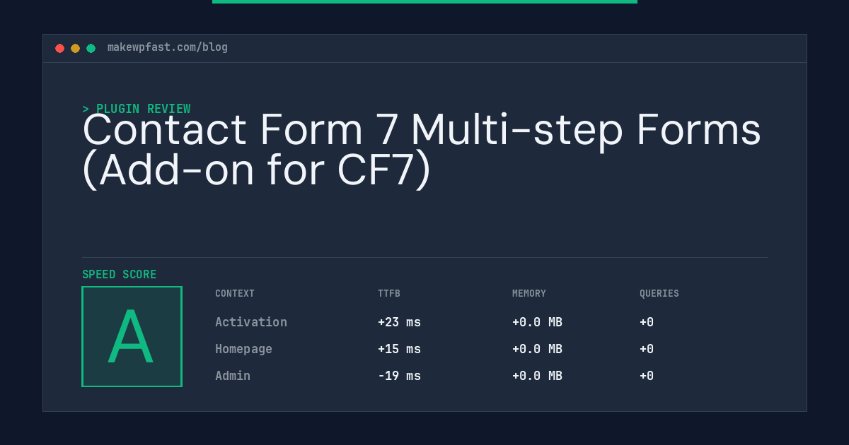 Contact Form 7 Multi-step Forms (Add-on for CF7) - MakeWPFast