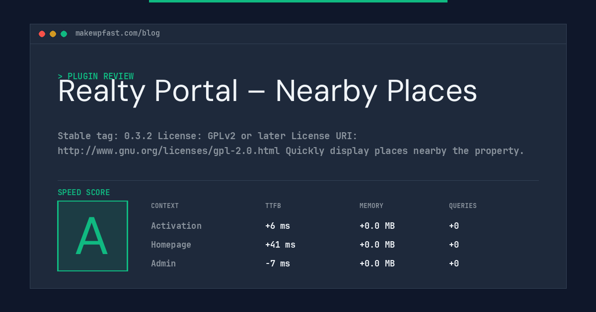 Realty Portal – Nearby Places - MakeWPFast