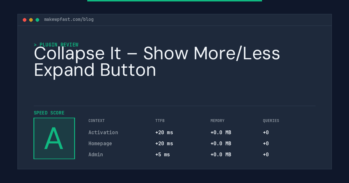 Collapse It – Show More/Less Expand Button - MakeWPFast