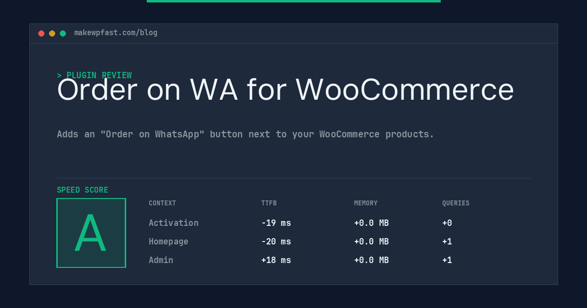 Order on WA for WooCommerce - MakeWPFast