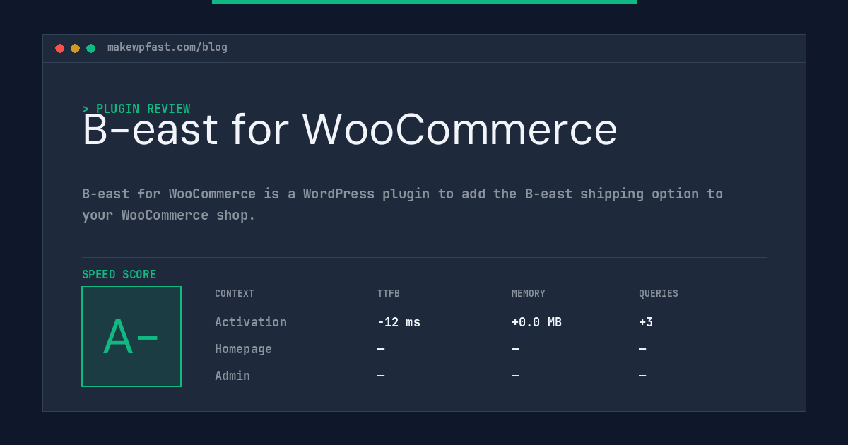 B-east for WooCommerce - MakeWPFast