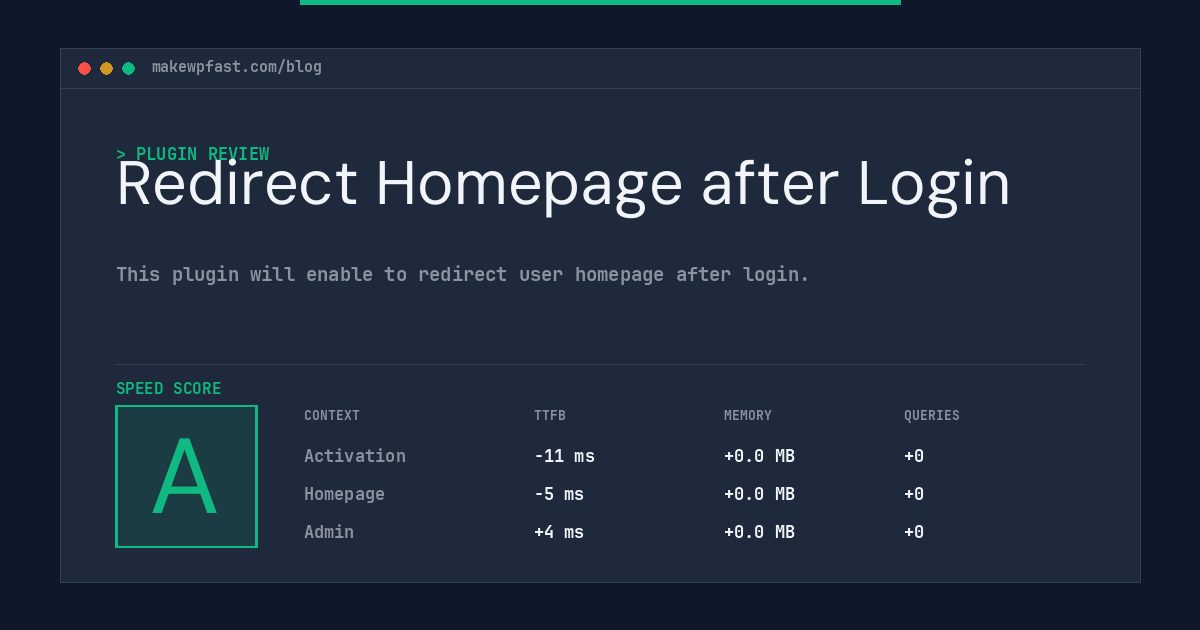 Redirect Homepage after Login - MakeWPFast