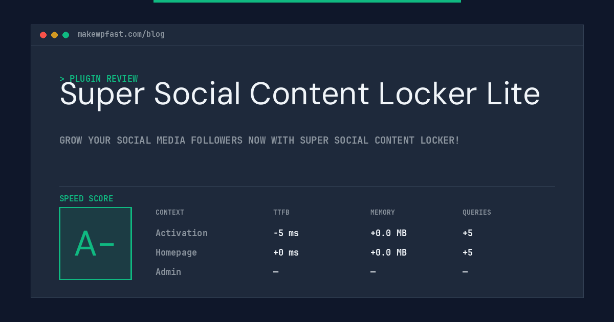 Super Social Content Locker Lite - MakeWPFast