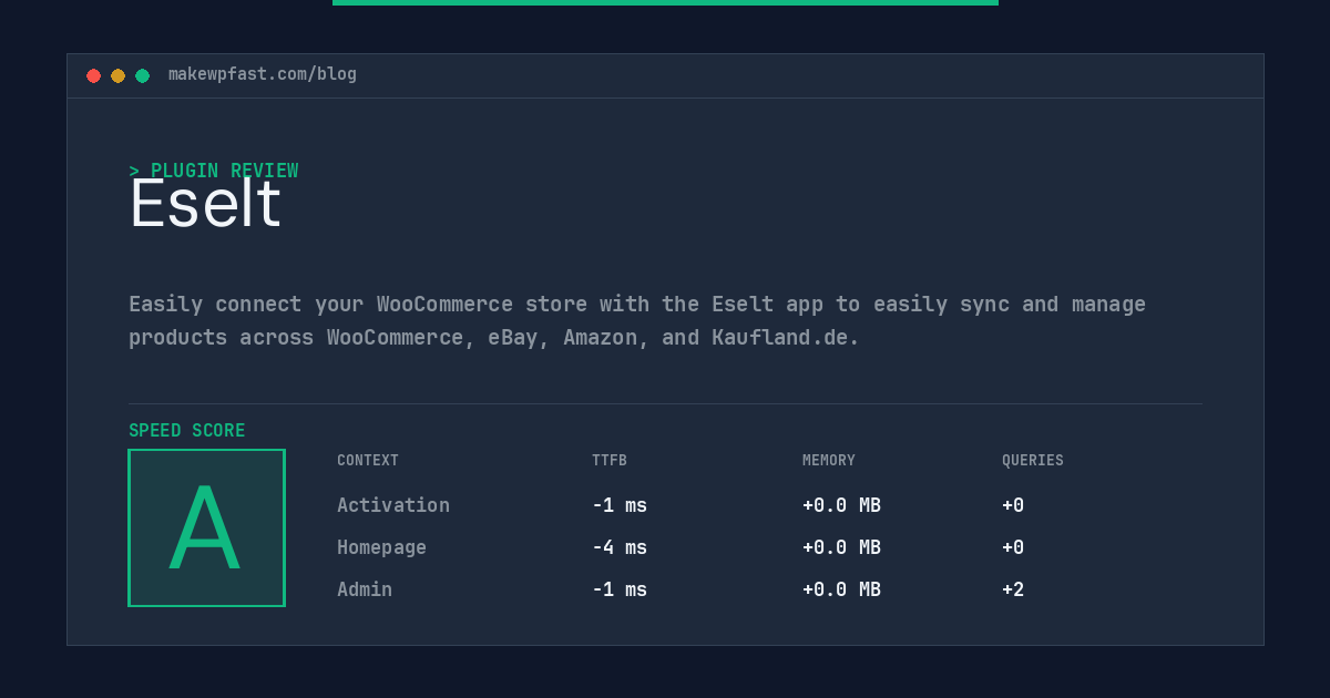 Eselt - MakeWPFast