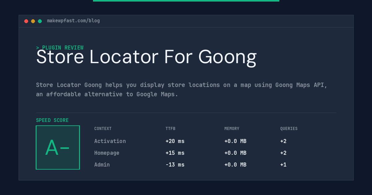 Store Locator For Goong - MakeWPFast