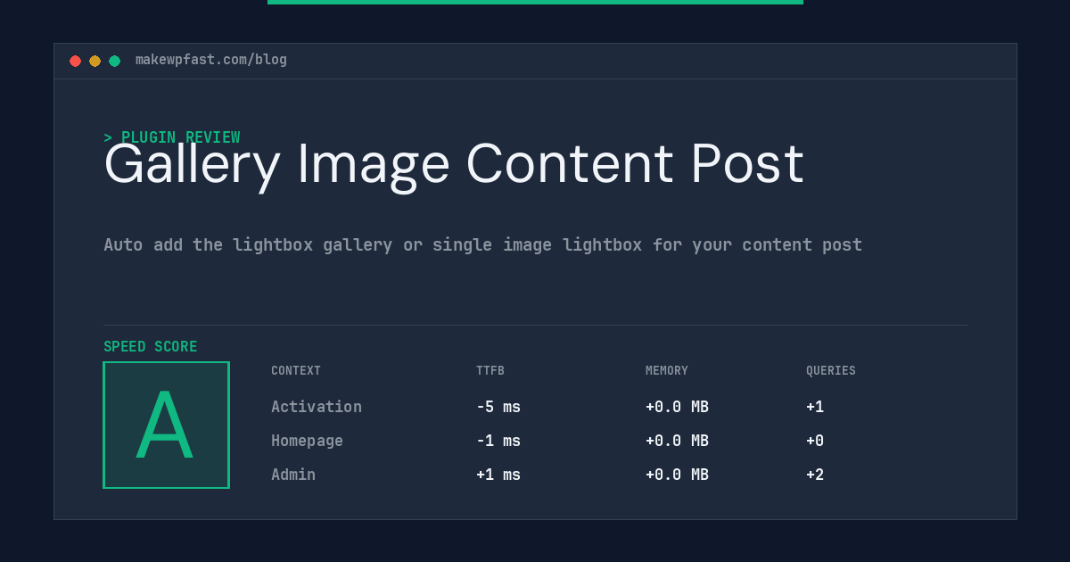 Gallery Image Content Post - MakeWPFast
