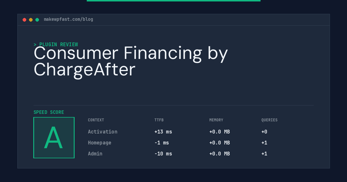 Consumer Financing by ChargeAfter - MakeWPFast