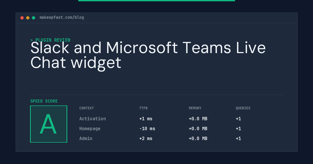 Slack and Microsoft Teams Live Chat widget - MakeWPFast