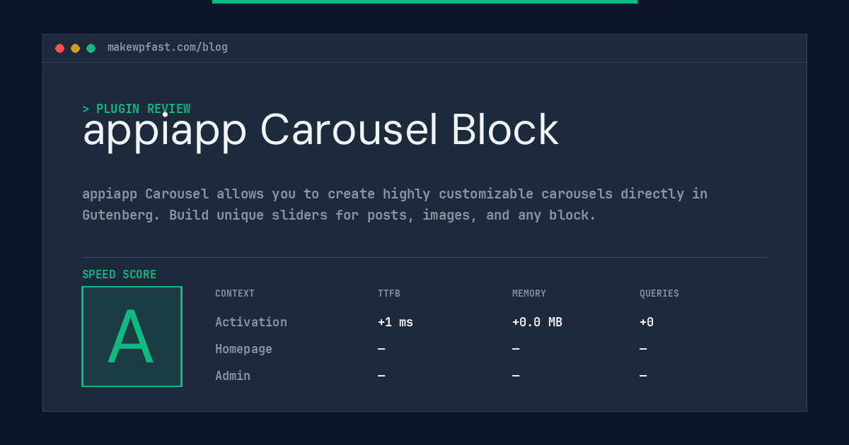 appiapp Carousel Block - MakeWPFast